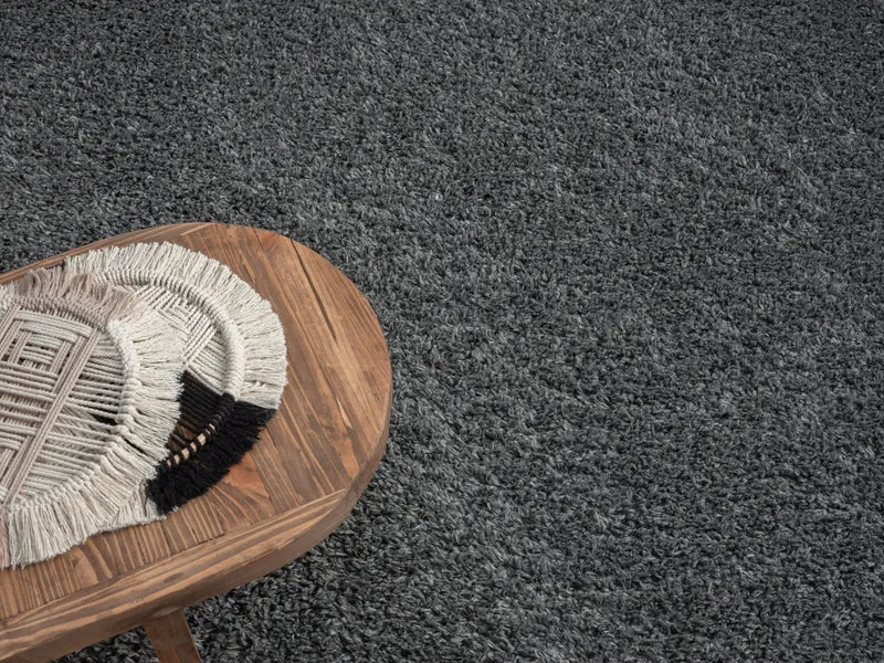 Hochflor Teppich SHAGGY grau rechteckig diverse Größen
