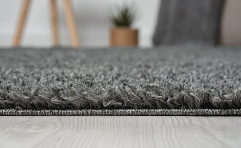Hochflor Teppich SHAGGY grau rechteckig diverse Größen