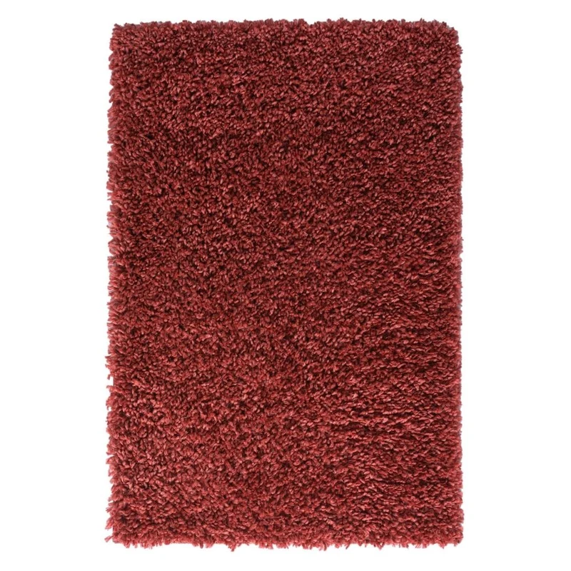 Hochflor Teppich SHAGGY weinrot rechteckig diverse Größen