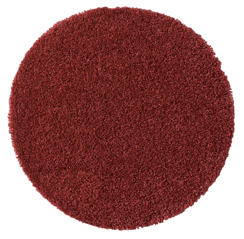 Hochflor Teppich SHAGGY weinrot rund diverse Größen