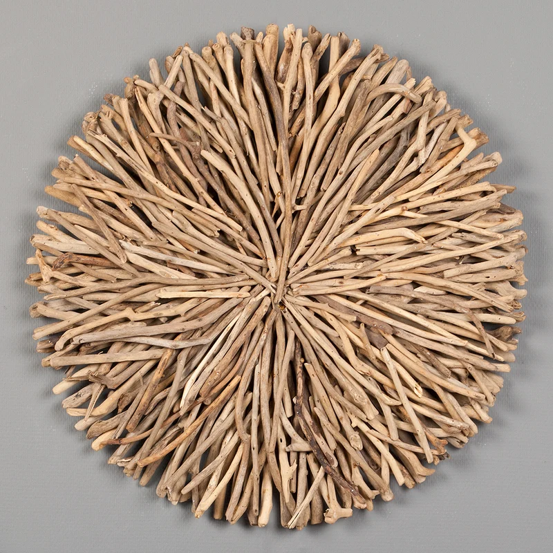 Wand-Deko-Objekt BULAT Natural Ø ca. 70cm Treibholz Wandbild