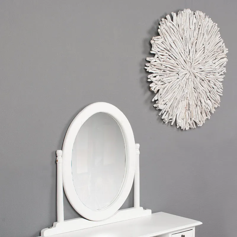 Wand-Deko-Objekt BULAT White Wash Ø ca. 70cm Treibholz Wandbild