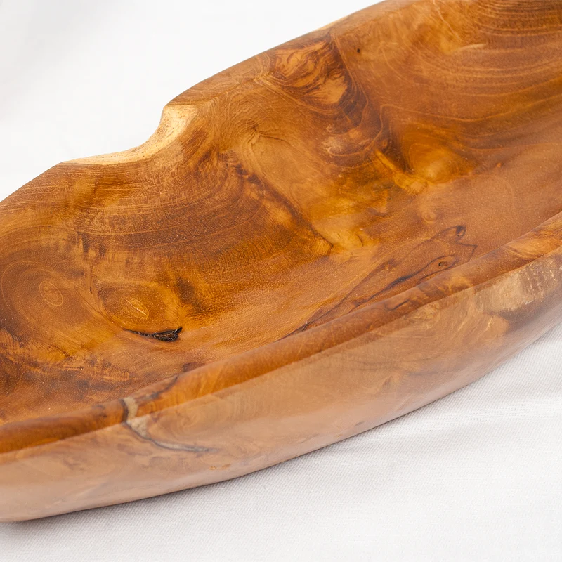 Individuelle Teak-Schale PERA ca.70cm Natural Handarbeit
