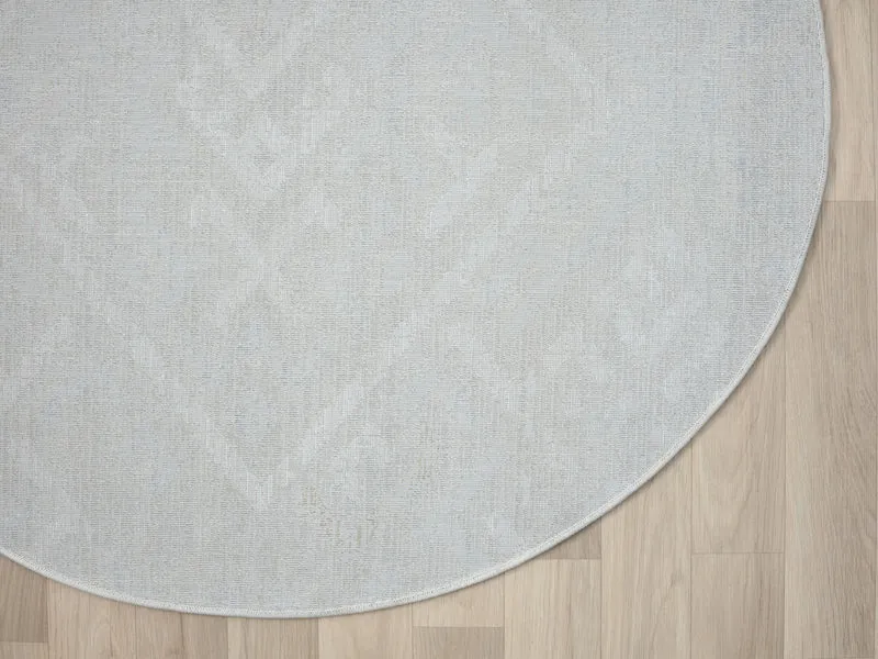Teppich TURA rund Creme-Grau 120 x 120 cm