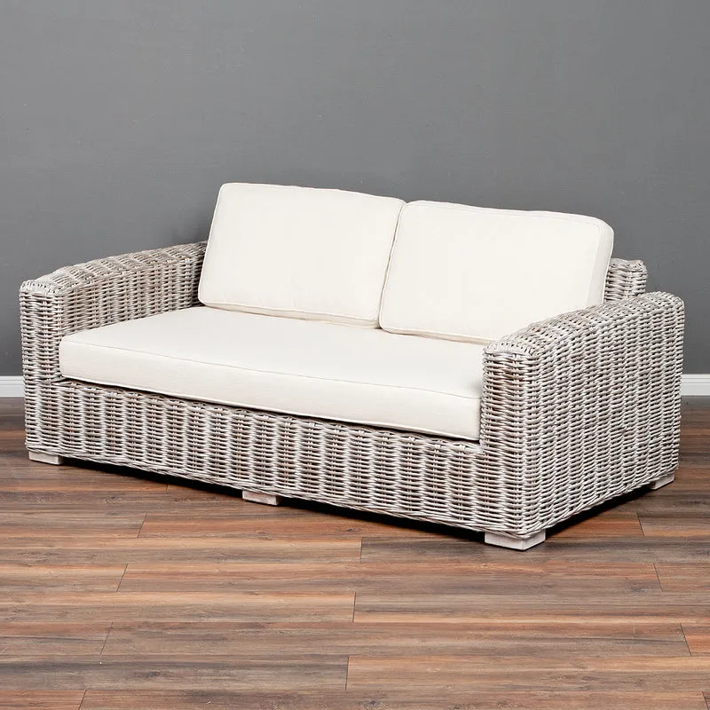 Lounge Sofa LIVING White Wash ca. L180cm Rattan