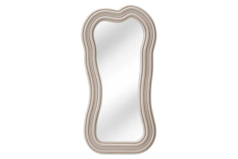 Extravaganter Design Spiegel 100x52cm DIVINA greige