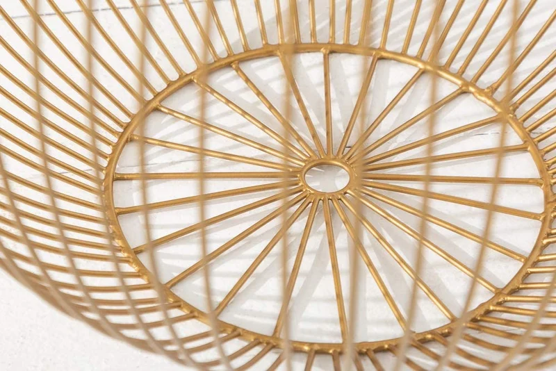 Filigraner Aufbewahrungs-Couchtisch mit Tablett AGGIO 41cm gold