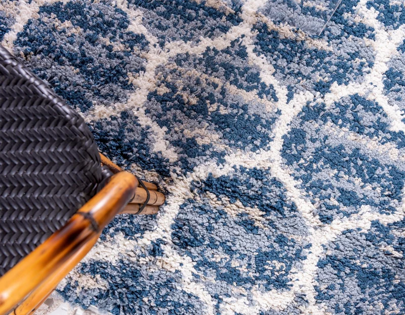 Teppich "Top Shag" Rund Blau 100x100 cm