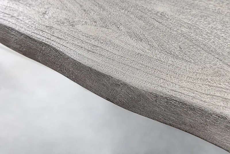 Industrie-Look Esstisch ALINA 140cm grau Akazie Baumkante