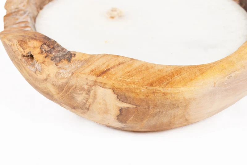 Teak-Schale LILIN Ø ca. 20cm inkl. Kerze