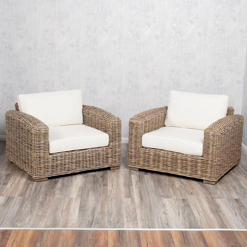 4tlg. Loungemöbel-Set Sitzgruppe LIVING Rattan Grey