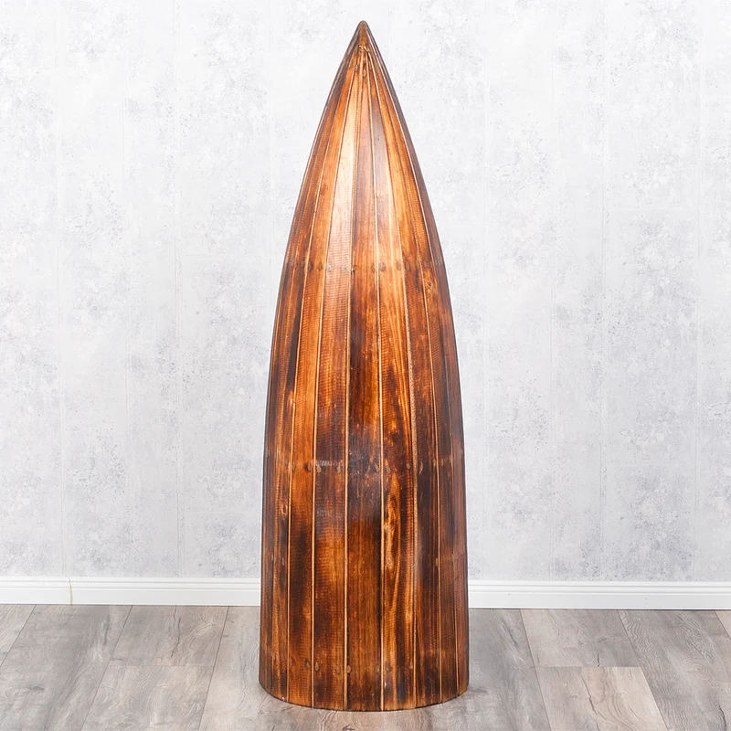 Massivholz Bootsregal / Bücherregal LACI Geflammt 150cm