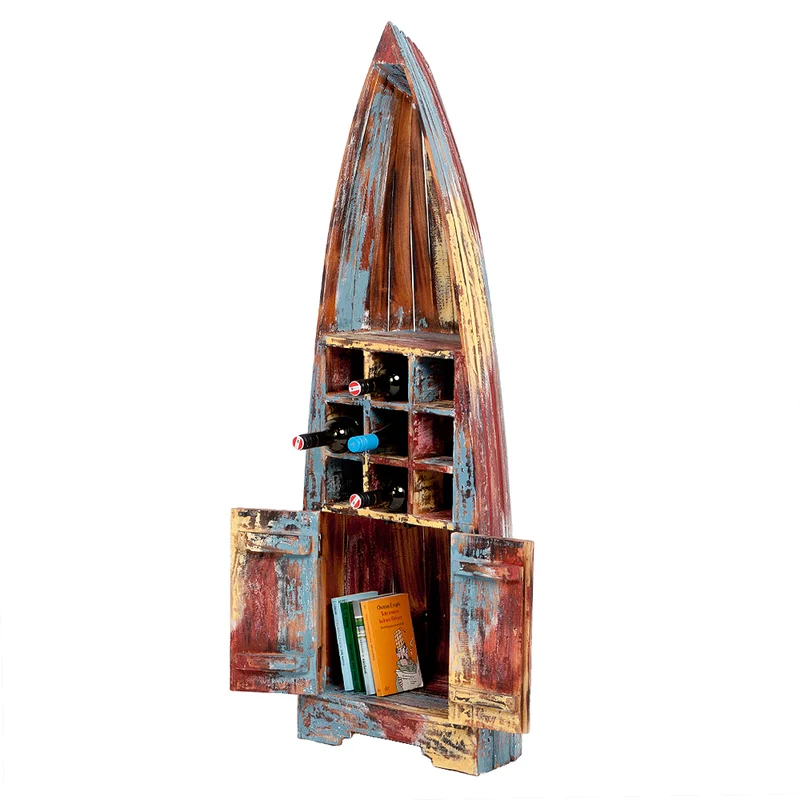 Bootsregal Weinregal PINTU Jungle bunt ca. H145cm
