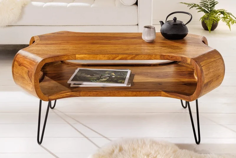 Design Couchtisch LIVE-RANIC ca.100cm Massivholz Palisander