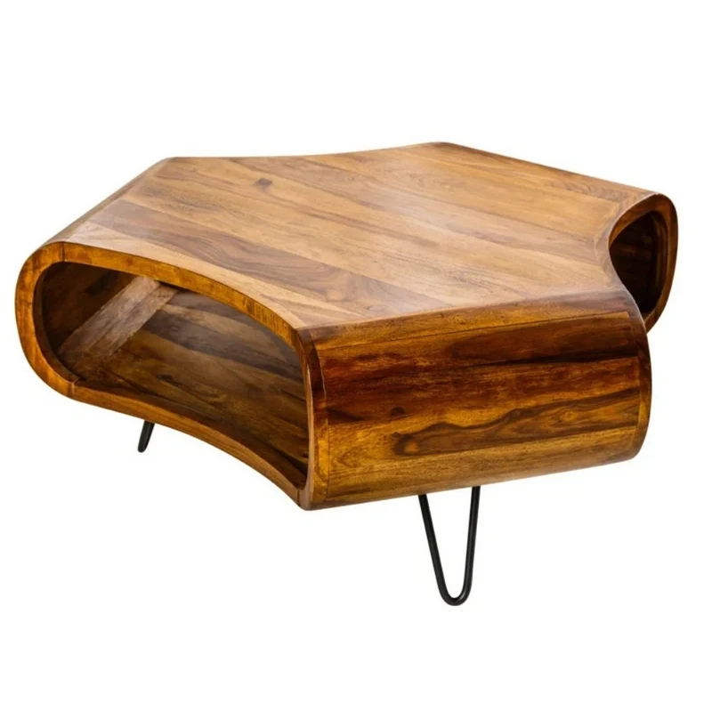 Design Couchtisch LIVE-RANIC ca.90cm Massivholz Palisander