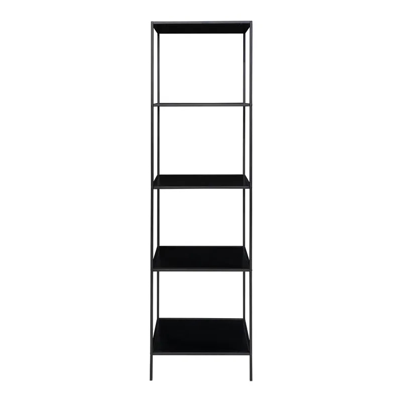 Modernes Regal LEVEN 170cm schwarz + 5 Regalböden