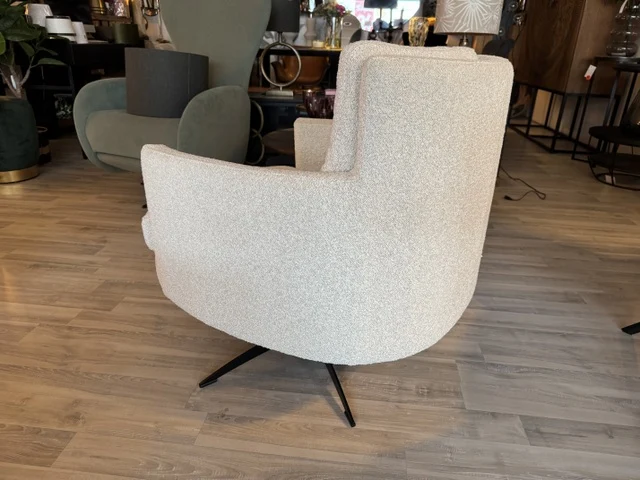 Sessel weiß-beige, drehbarer Sessel weiß