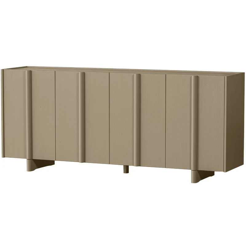 Sideboard Holz, Sideboard taupe-grau, Breite 200 cm