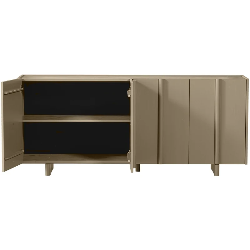 Sideboard Holz, Sideboard taupe-grau, Breite 200 cm