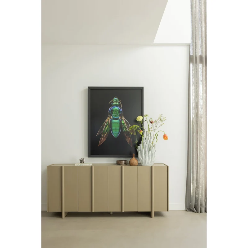 Sideboard Holz, Sideboard taupe-grau, Breite 200 cm