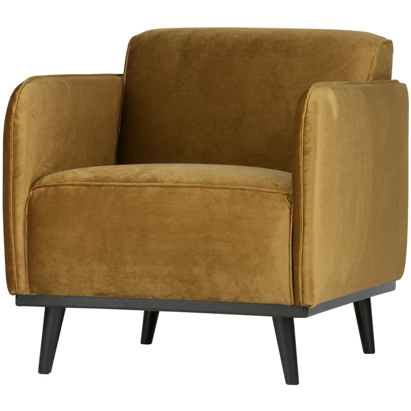 Sessel gelb Samt-Stoff, Sessel modern gelb