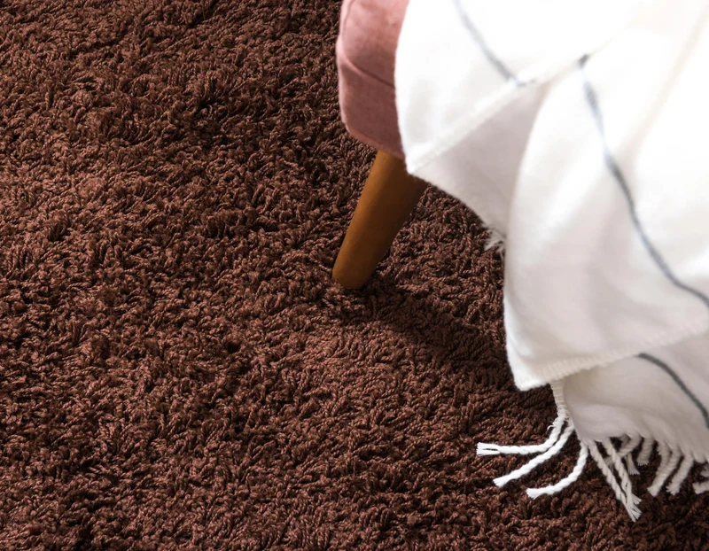 Teppich HIGH-FLOR Rechteckig Dunkelbraun diverse Größen