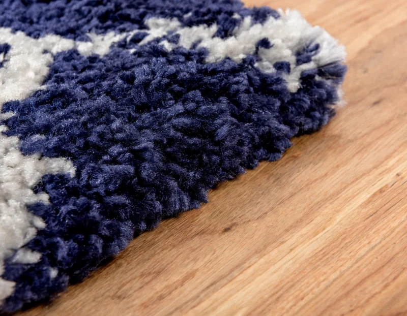 Teppich MARA Shagg Rechteckig Ultra-Marineblau diverse Größen