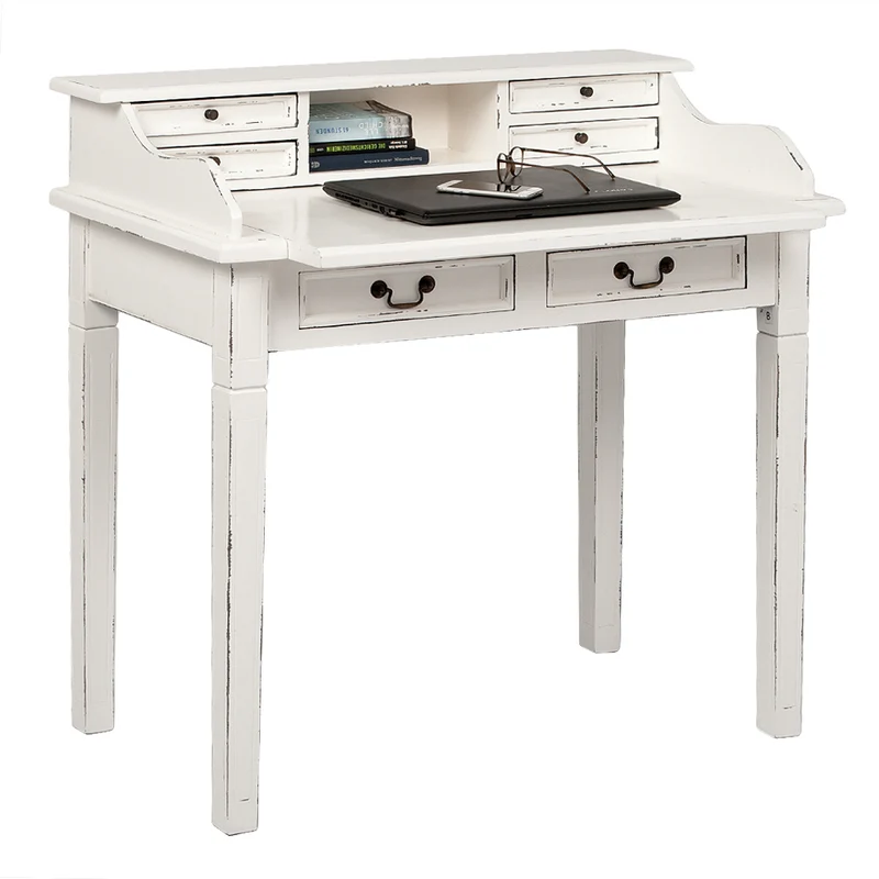 Sekretär ILENA Antik-White ca. L100cm Mahagoni