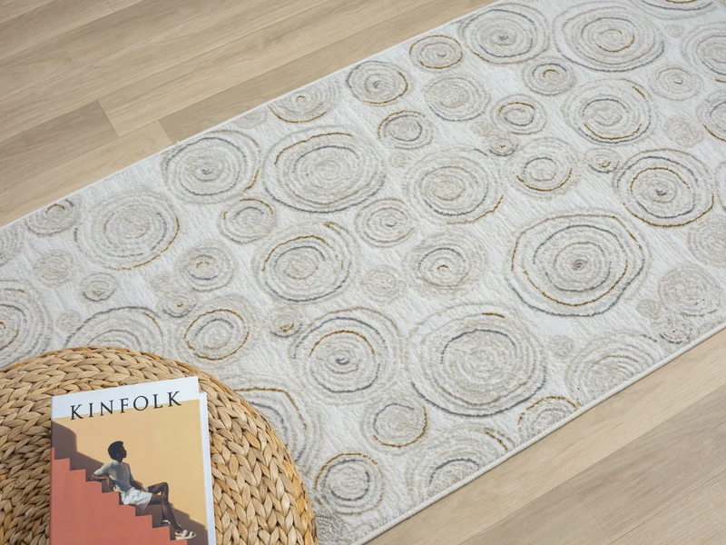 Teppich CERCHI rechteckig Creme-Multi diverse Größen
