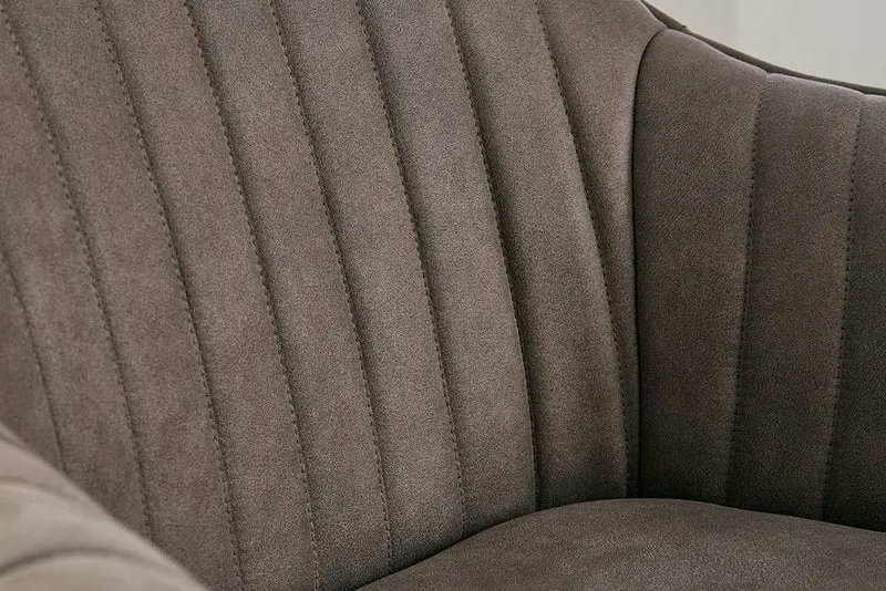 Moderner Drehstuhl NOVO used-grey Buchenholz Beine Armlehnen