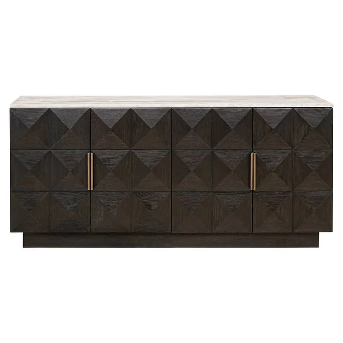 Sideboard braun, Anrichte braun Eiche furniert, Breite 170 cm