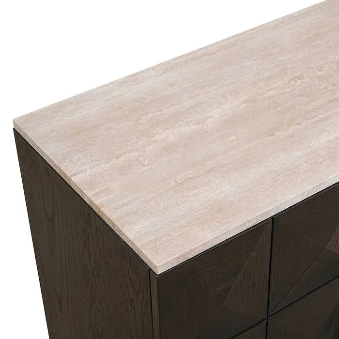 Sideboard braun, Anrichte braun Eiche furniert, Breite 85 cm