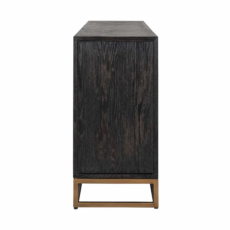 Sideboard Bronze schwarz, Anrichte Bronze-schwarz, Sideboard schwarz Gold, Breite 225 cm