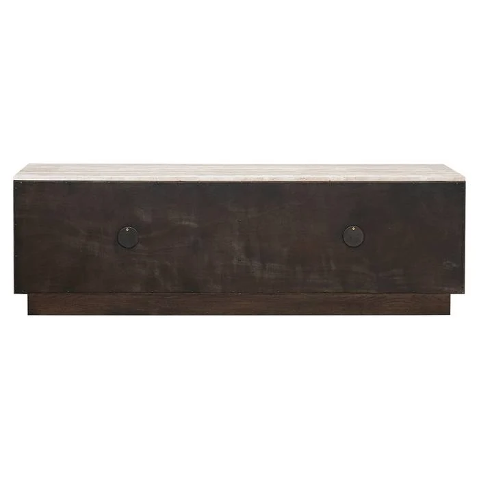 TV Schrank braun, Fernsehschrank braun Eiche furniert, Breite 196 cm