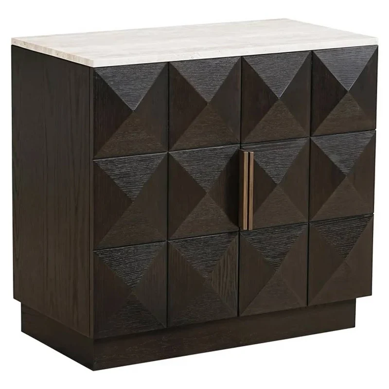 Sideboard braun, Anrichte braun Eiche furniert, Breite 85 cm