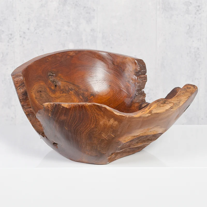 Schale TURKU Ø ca.: 30cm aus massivem Teak-Wurzelholz