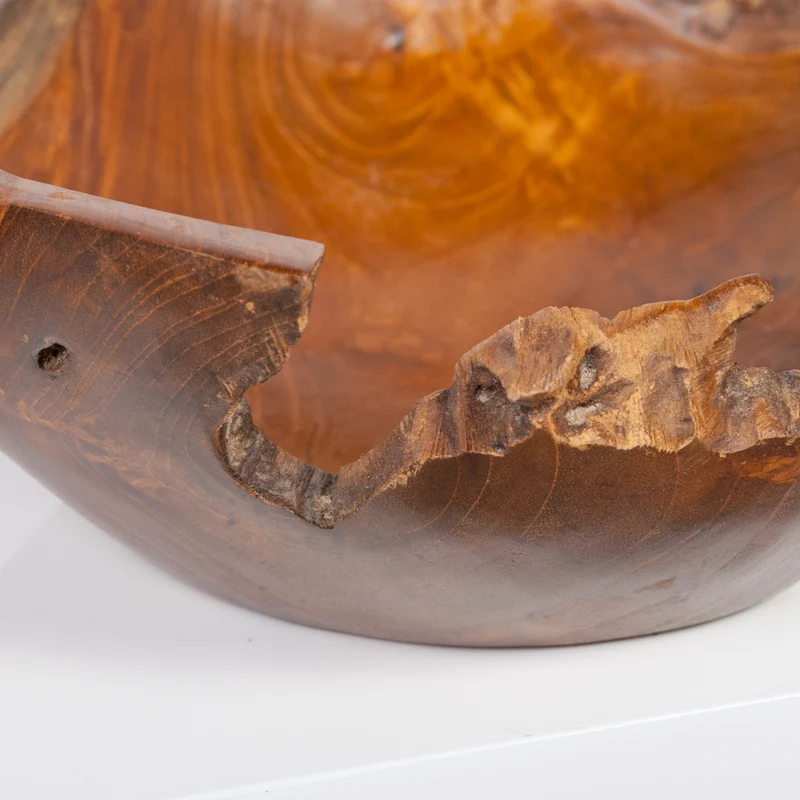 Schale TURKU Ø ca.: 30cm aus massivem Teak-Wurzelholz