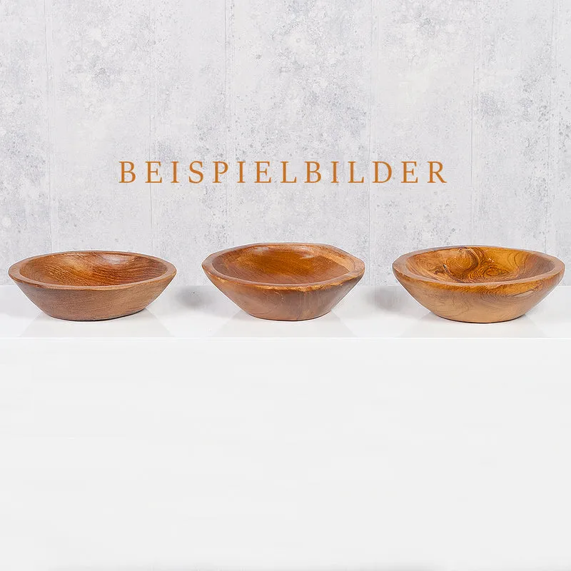 Schale TURKU ca. D20cm aus massivem Teak-Wurzelholz