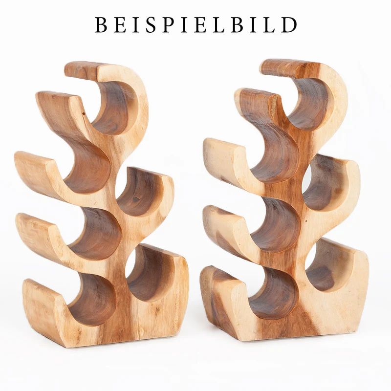 Massivholz Weinregal / Flaschenhalter BOTOL-S ca. H50cm Suar