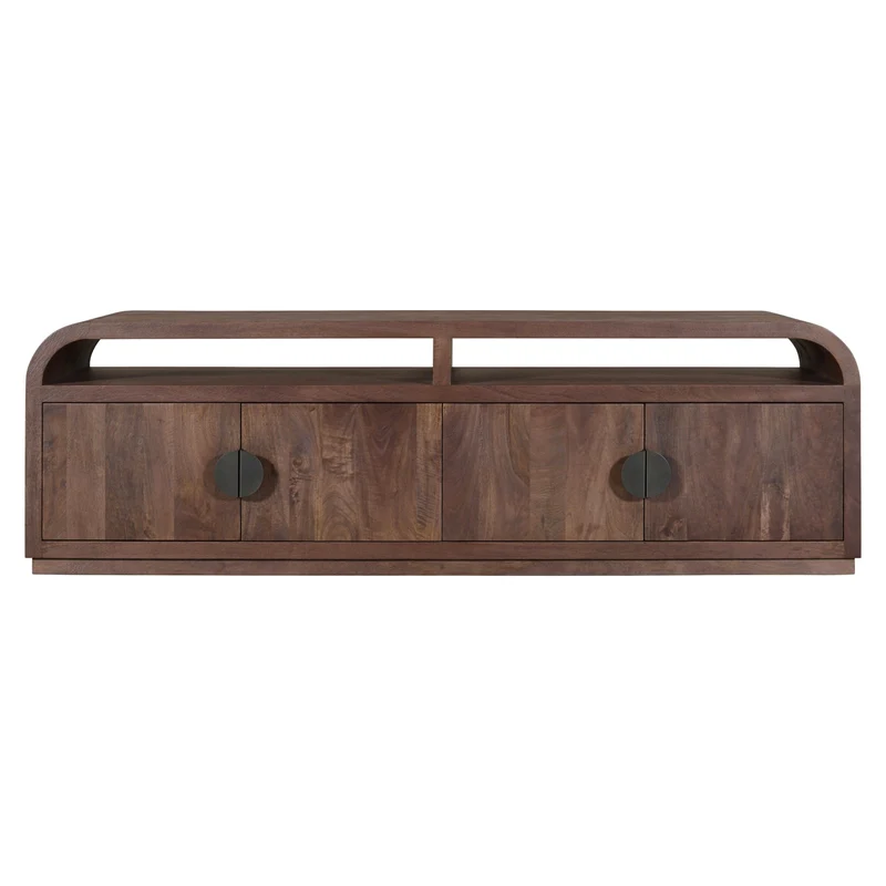TV Schrank braun Spiegelglas, Fernsehschrank braun Spiegel, Breite 180 cm