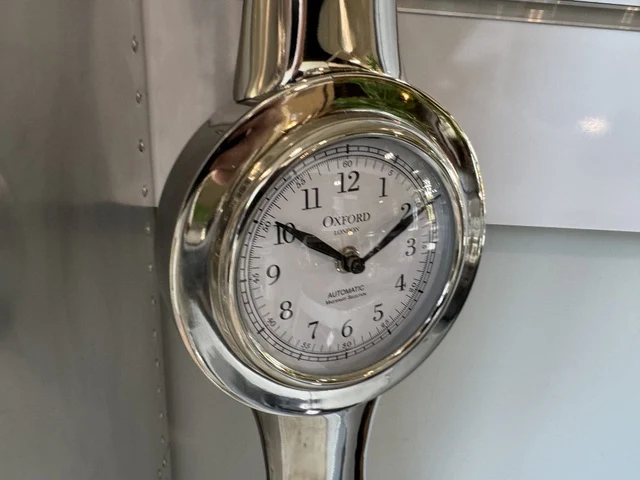 Uhr Propeller Aircraft, Standuhr Propeller Silber, Wanduhr Propeller, Höhe 165 cm