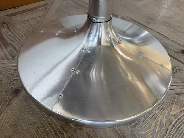 Beistelltisch Aircraft, Couchtisch Airplane Silber Aluminium, Durchmesser 60 cm