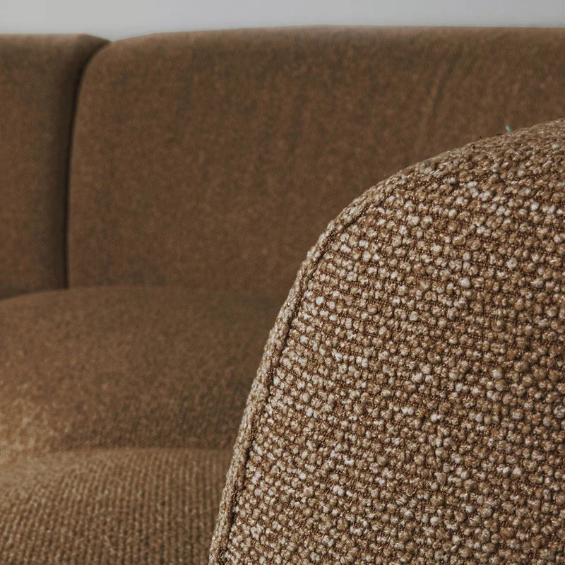 Halbrundes Sofa coral, rundes Sofa terracotta modern, Lounge-Sofa halbrund terracotta, Breite 350 cm
