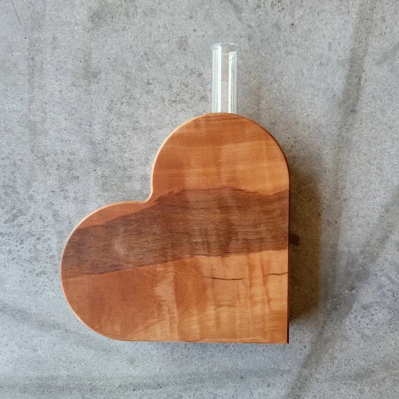Deko Holz-Herzvase klein