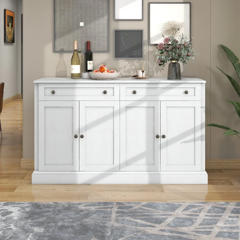 Sideboard mit 4 Türen und 2 Schubladen, 150 x 40 x 86 cm