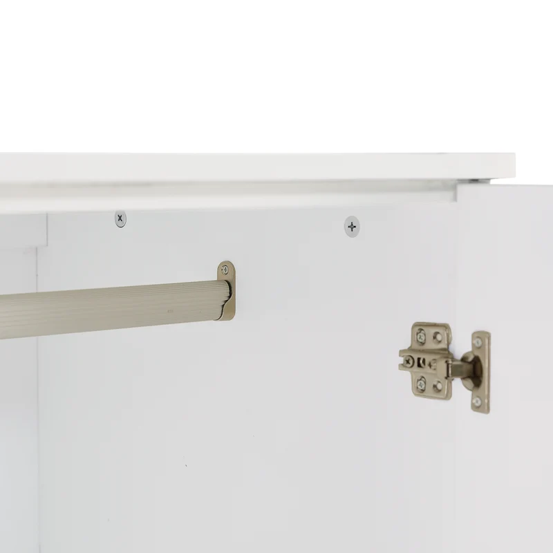 Kleiderschrank mit Stange für Kinderzimmer, 80 x 50 x 120 cm