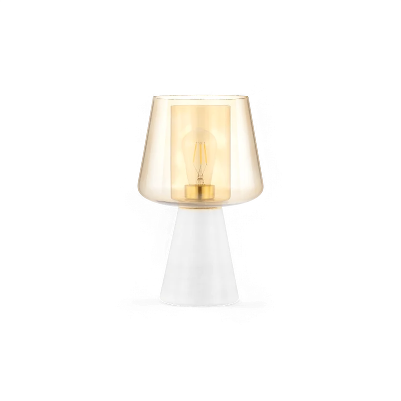 Liora Table Lamp White & Amber