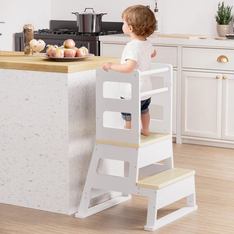 Yorbay Montessori Kinder Lernturm mit Tafel