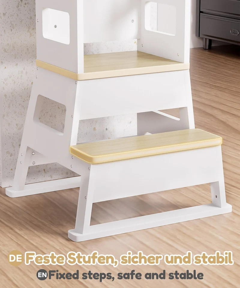 Yorbay Montessori Kinder Lernturm mit Tafel