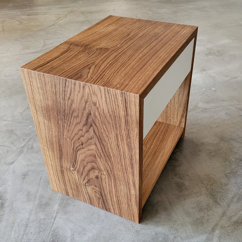Beistelltisch FLEX XL mit Schubkasten und Holzboden Wildeiche (Ausstellungsstück)